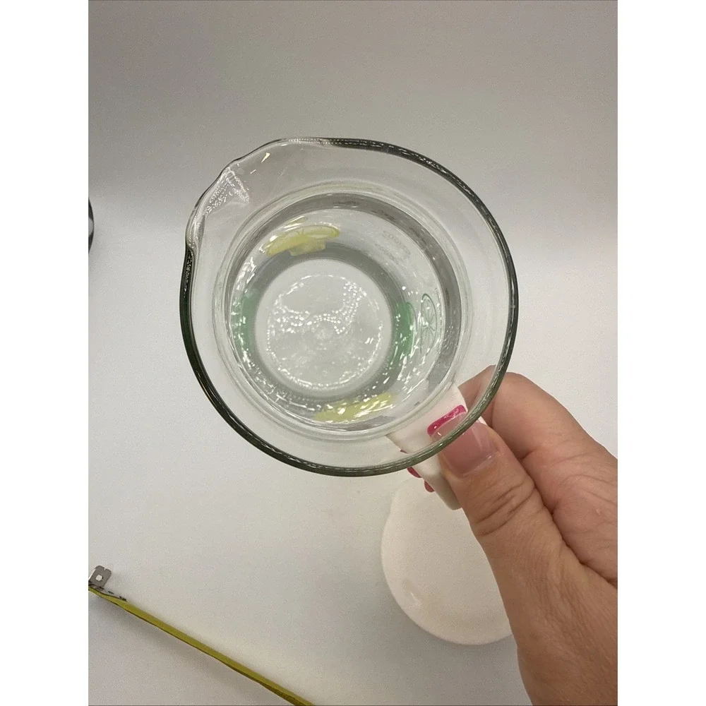 Vintage Pyrex Lemon Lime Pitcher Carafe Lid Strainer 1 Qt Welcome Degustation